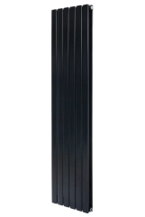 Вертикальный дизайнерский радиатор отопления ARTTIDESIGN Livorno II 6/1400/408/50 черный матовый 